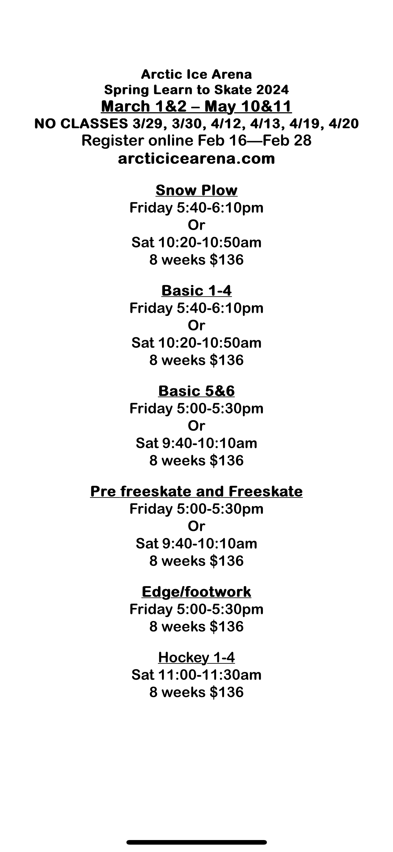 Learn to Skate | Figure Skating Programs | Arctic Ice Arena located in ...